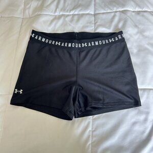 Under Armour Womens Medium M Black Compression Shorts Volleyball Track Spandex